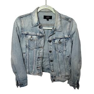 J Crew Indigo Denim Jacket – Light Wash Trucker Jacket – Size XXS